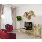 Moderní designový obdélníkový konferenční stolek ze železa a skla - Maggie Viadurini