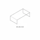 Obdélníkový konferenční stolek ve sklenici Extralight Made v Itálii - Nodino Viadurini