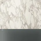 Kulatý konferenční stolek s keramickou deskou a kouřovými skleněnými nohami - náhodně Viadurini