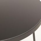 Kulatý konferenční stolek z černé oceli a skla Top 2 velikosti – Zanzino Viadurini
