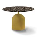 Kulatý konferenční stolek z kovaného křišťálu a kovu Made in Italy - Livigno