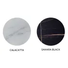 Kulatý konferenční stolek z luxusního kovu a skla s mramorovým efektem - Magali Viadurini