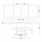 Transformovatelný konferenční stolek s efektem malty Top vyrobený v Itálii - romantický Viadurini