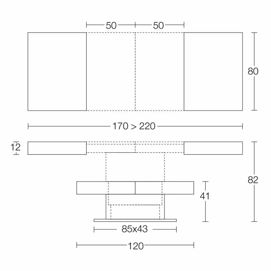 Transformovatelný konferenční stolek s efektem malty Top vyrobený v Itálii - romantický Viadurini