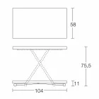 Konferenční stolek přeměnitelný na designový kuchyňský stůl Made in Italy - Genio Viadurini