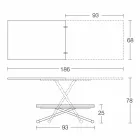 Moderní transformovatelný konferenční stolek ze dřeva a kovu vyrobený v Itálii - Gabri Viadurini