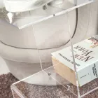 Sedací stolek z průhledného nebo kouřového plexiskla Made in Italy - Janne Viadurini