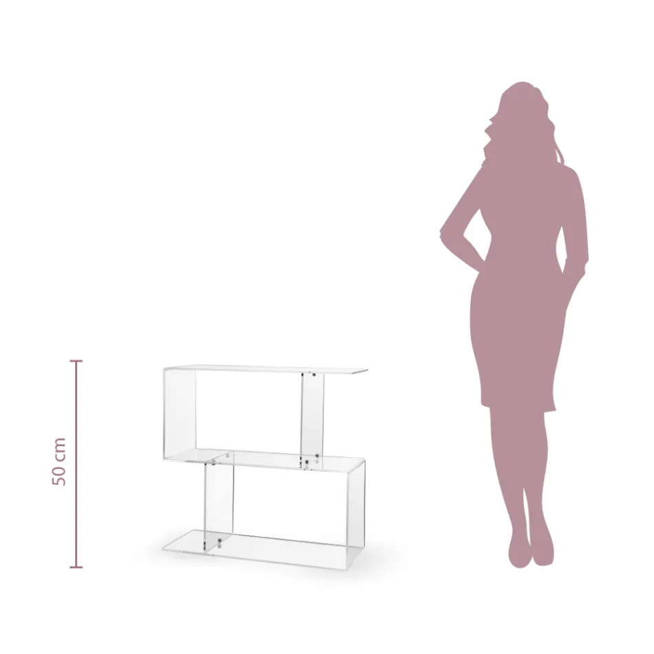 Sedací stolek z průhledného nebo kouřového plexiskla Made in Italy - Janne Viadurini