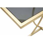 Moderní designový obdélníkový pohovkový stůl ze železa a skla - Herbie Viadurini