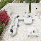 Venkovní konferenční stolek z hliníku a oceli Made in Italy - Plinto by Varaschin Viadurini