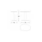 Venkovní konferenční stolek z hliníku a oceli Made in Italy - Plinto by Varaschin Viadurini