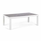 Venkovní konferenční stolek s keramickou deskou a hliníkovou strukturou - Softy Viadurini