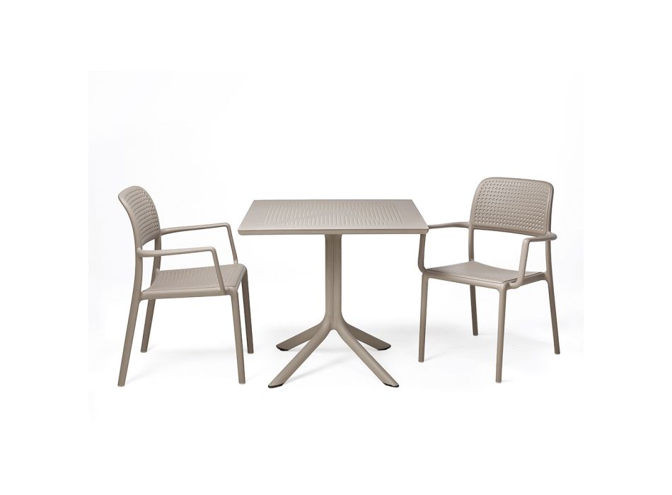 Venkovní konferenční stolek s perforovanou polypropylenovou deskou - vidlička Viadurini