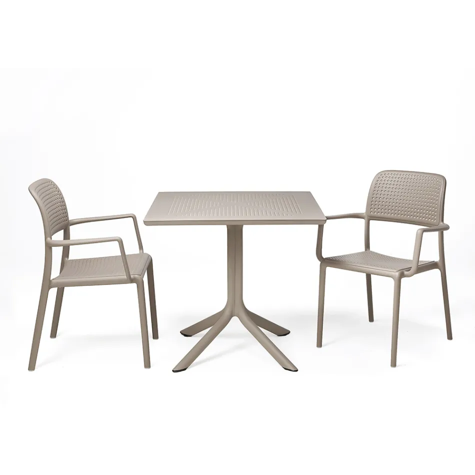 Venkovní konferenční stolek s perforovanou polypropylenovou deskou - vidlička Viadurini