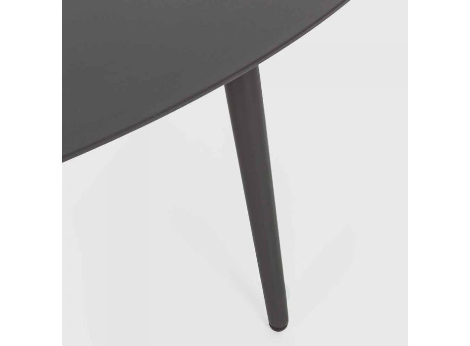 Venkovní konferenční stolek s oválnou deskou z lakovaného hliníku - Beyl Viadurini