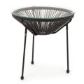 Venkovní ocelový stůl s designovým sklem - Spumolizia