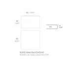 Venkovní konferenční stolek z hliníku a hranatého černého laminátu - Suave od Vondom Viadurini