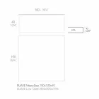 Venkovní konferenční stolek z hliníku a hranatého černého laminátu - Suave od Vondom Viadurini