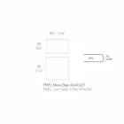 Venkovní konferenční stolek z hliníku a hranatého černého laminátu - Suave od Vondom Viadurini