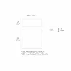 Venkovní konferenční stolek z hliníku a hranatého černého laminátu - Suave od Vondom Viadurini