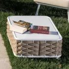 Venkovní konferenční stolek z hliníku a ručně tkané látky - Reda Viadurini