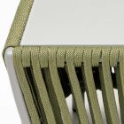 Venkovní konferenční stolek z hliníku a tkané látky - Eugene Viadurini