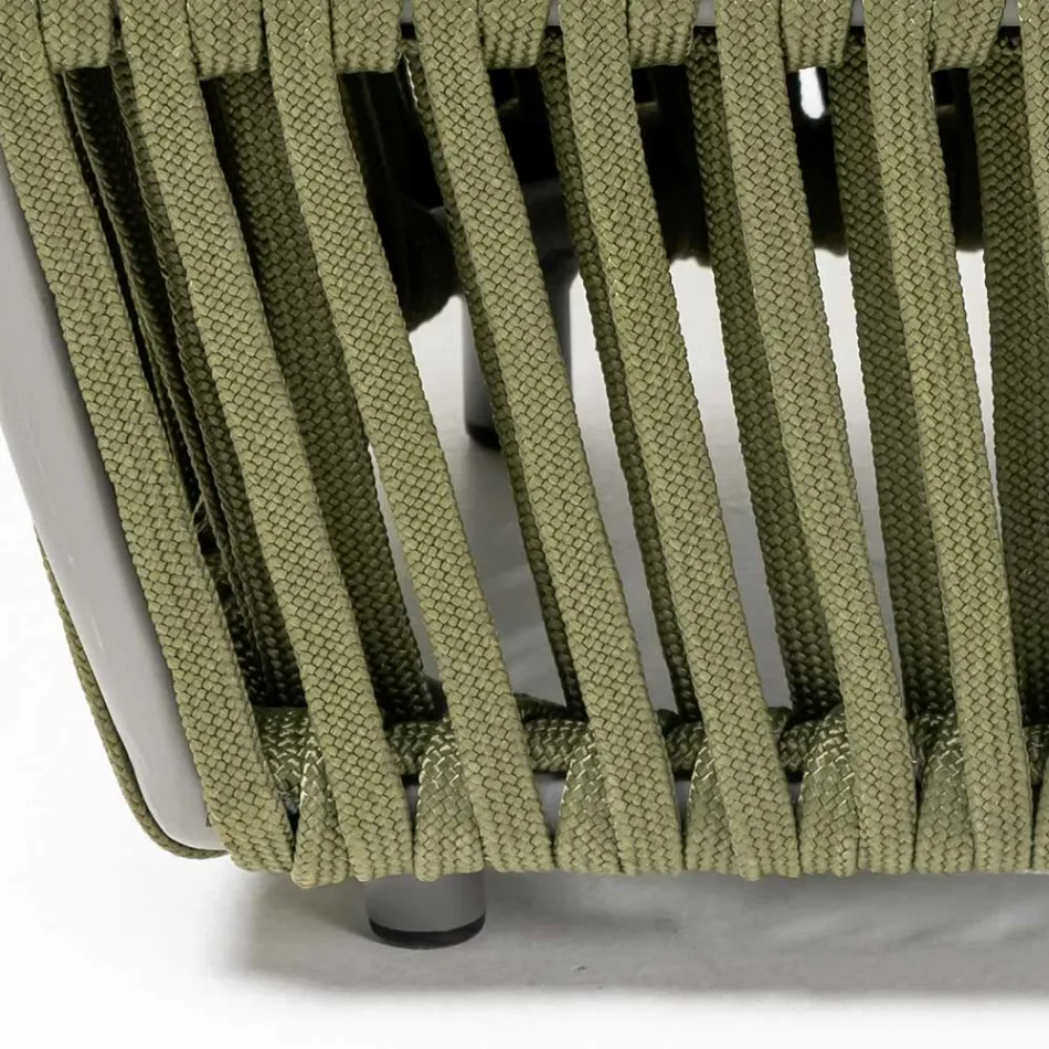 Venkovní konferenční stolek z hliníku a tkané látky - Eugene Viadurini