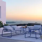 Vysoce kvalitní barevný kovový konferenční stolek vyrobený v Itálii - Karol Viadurini