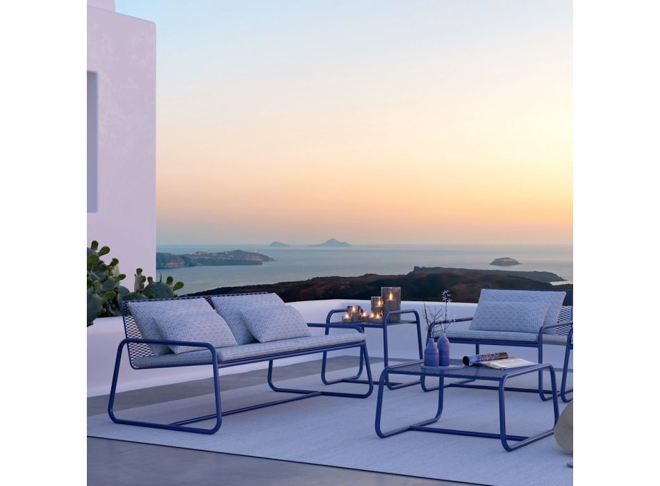 Vysoce kvalitní barevný kovový konferenční stolek vyrobený v Itálii - Karol Viadurini