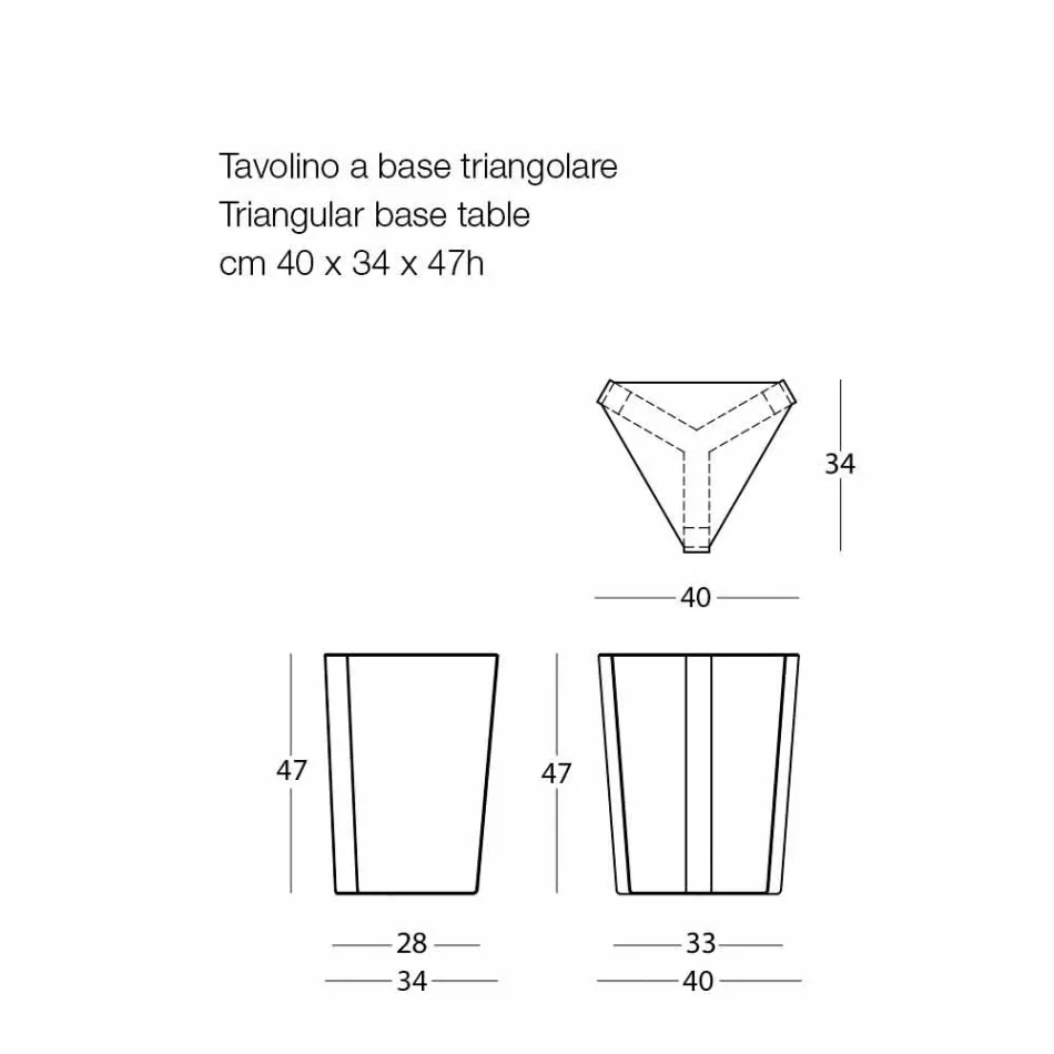 Venkovní kovový konferenční stolek různých barev, moderní italský design - Yasmine Viadurini