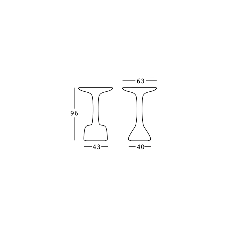 Venkovní konferenční stolek z barevného polyetylenu 96 cm Made in Italy - Uliveto Viadurini