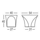 Venkovní konferenční stolek z barevného polyetylenu vyrobený v Itálii - Igorina Viadurini