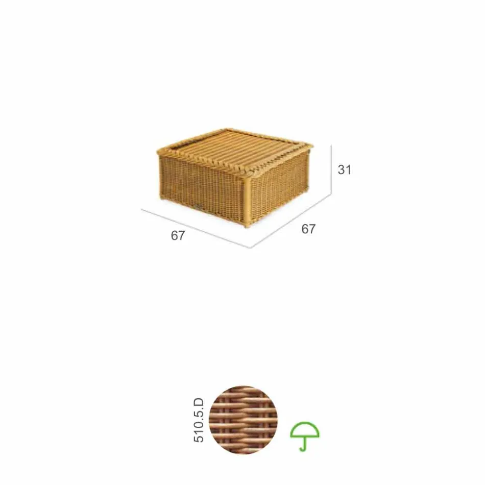 Stůl pro venkovní použití vyrobeny výhradně z polyetylenu splétané ruky Matt Viadurini