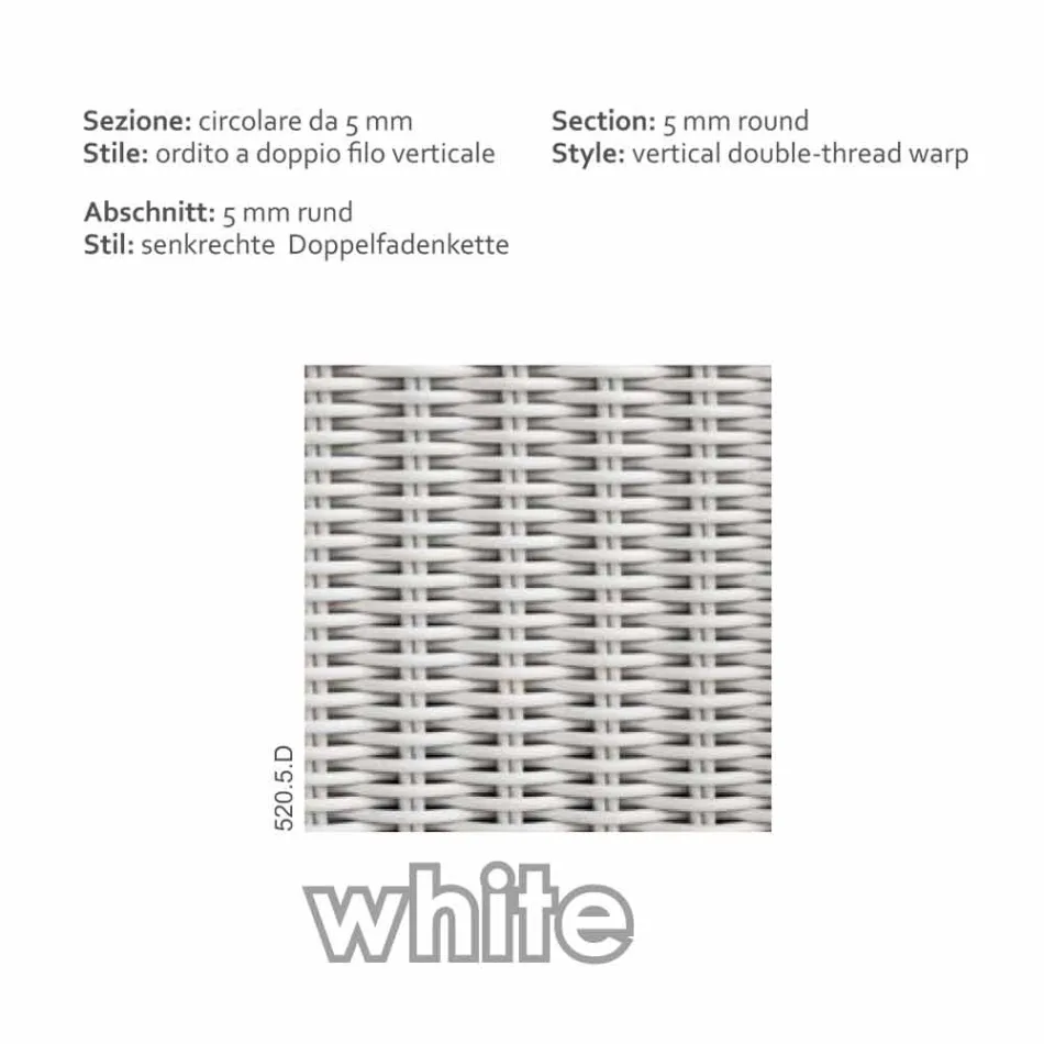 Stůl pro venkovní použití vyrobeny výhradně z polyetylenu splétané ruky Matt Viadurini