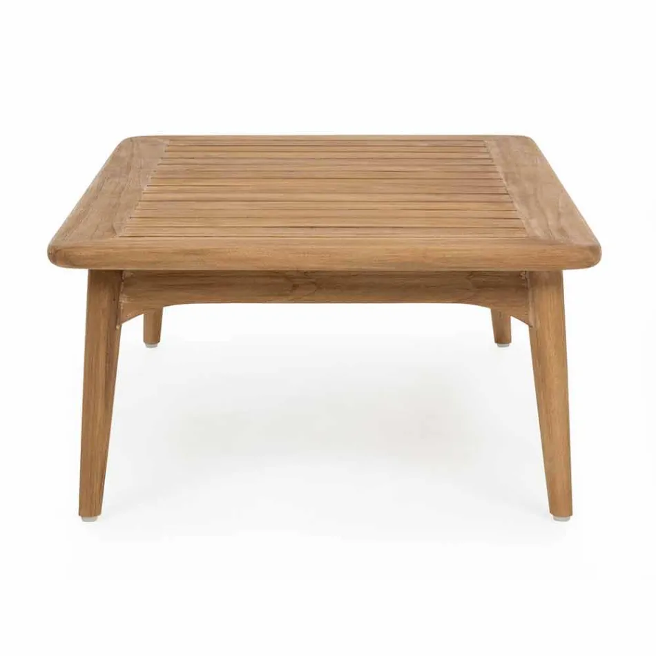 Homemotion Modern Teak Wood Outdoor Table - Luanaedmea Viadurini