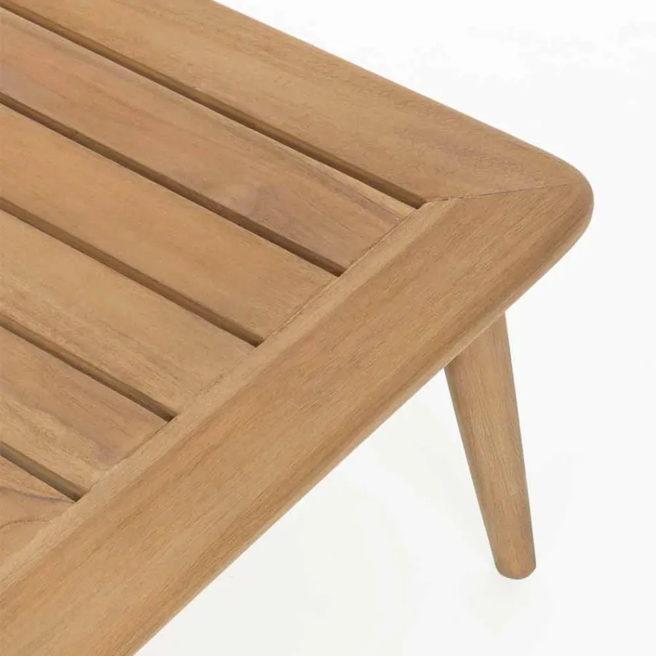 Homemotion Modern Teak Wood Outdoor Table - Luanaedmea Viadurini