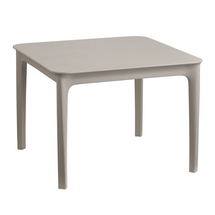 Čtvercový venkovní konferenční stolek z technopolymeru Made in Italy 2 kusy - Dante Viadurini