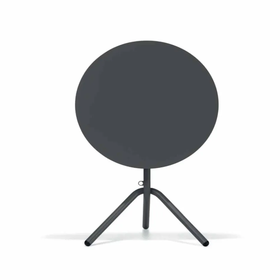 Kulatý venkovní kovový a plechový stůl vyrobený v Itálii - Alberic Viadurini