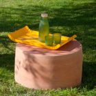 Kulatý terakotový venkovní konferenční stolek vyrobený v Itálii - Degolino Viadurini