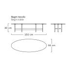 Venkovní konferenční stolek Ocelová konstrukce Made in Italy – Begin by Myyour Viadurini