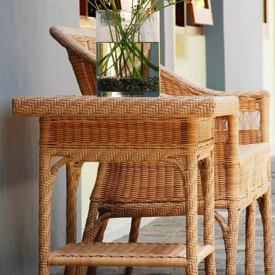 Coffee Garden 56x56 cm ručně tkané polyethylen Chad Viadurini