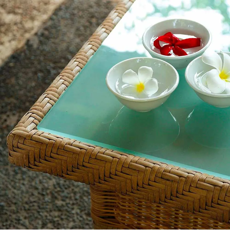 Coffee Garden 56x56 cm ručně tkané polyethylen Chad Viadurini