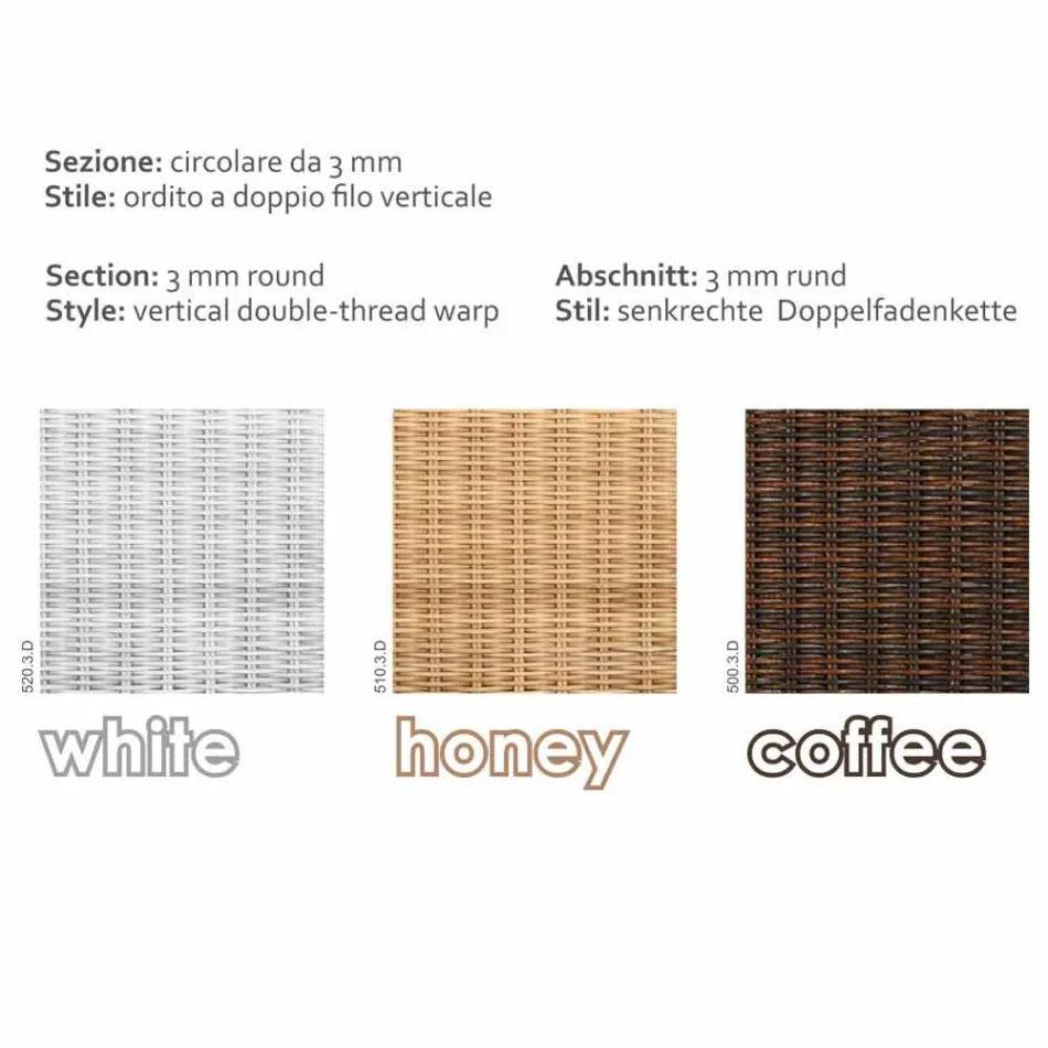 Coffee Garden 56x56 cm ručně tkané polyethylen Chad Viadurini