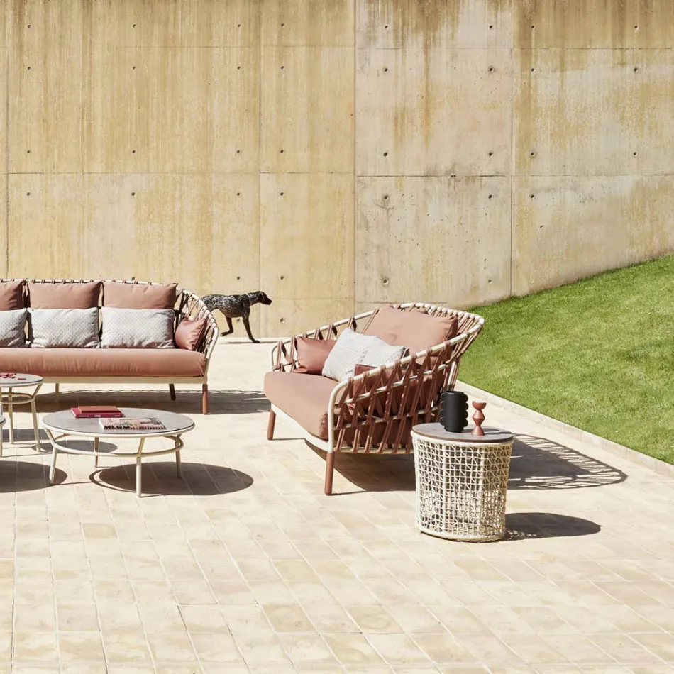 Podstavec zahradního konferenčního stolku z hliníku Made in Italy - Emma by Varaschin Viadurini