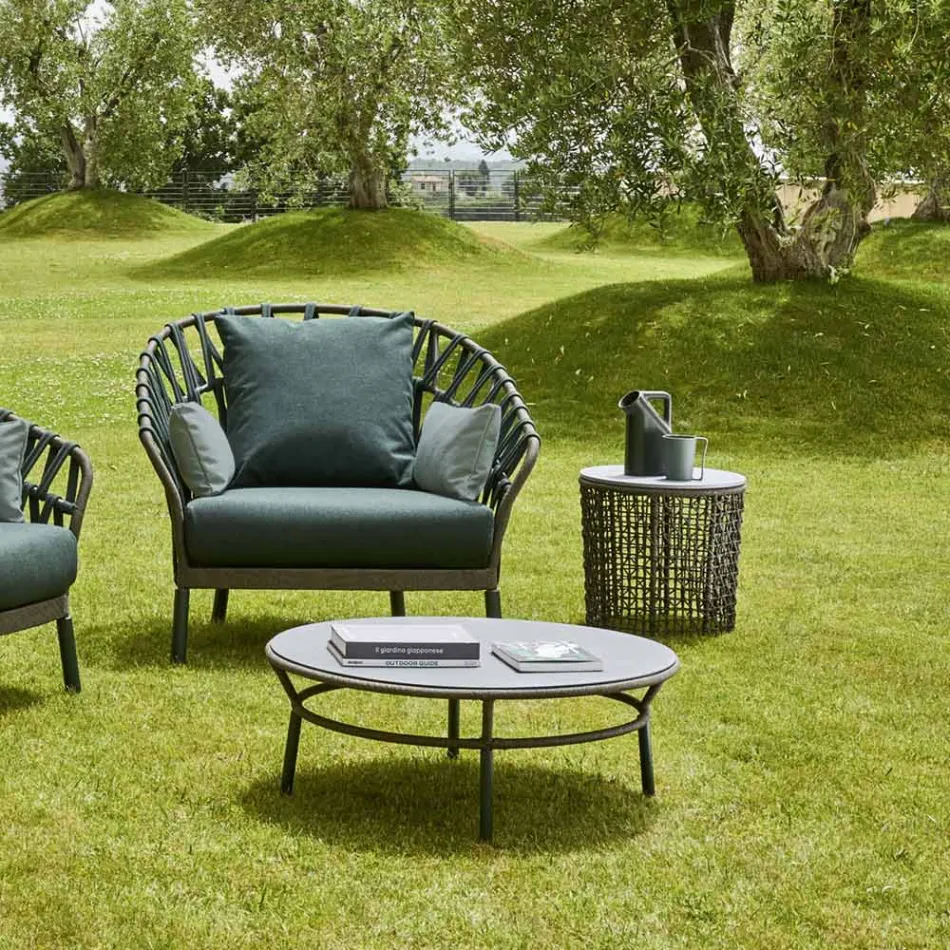 Podstavec zahradního konferenčního stolku z hliníku Made in Italy - Emma by Varaschin Viadurini