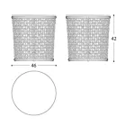 Podstavec zahradního konferenčního stolku z hliníku Made in Italy - Emma by Varaschin Viadurini