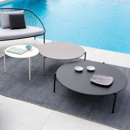 Zahradní konferenční stolek z oceli různých velikostí Made in Italy - Sansa Viadurini
