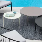 Zahradní konferenční stolek z oceli různých velikostí Made in Italy - Sansa Viadurini