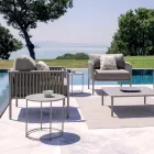 Zahradní konferenční stolek z pozinkované oceli různých velikostí Made in Italy - Brienne Viadurini