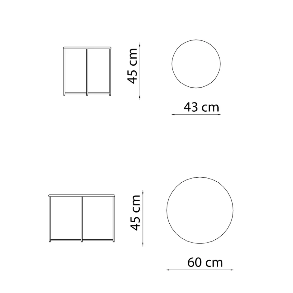 Zahradní konferenční stolek z pozinkované oceli různých velikostí Made in Italy - Brienne Viadurini
